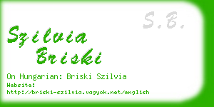 szilvia briski business card